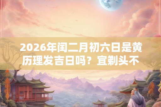 2026年闰二月初六日是黄历理发吉日吗？宜剃头不