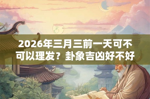 2026年三月三前一天可不可以理发?卦象吉凶好不好? 2026年三月三前一天可不可以理发?卦象吉凶好不好?