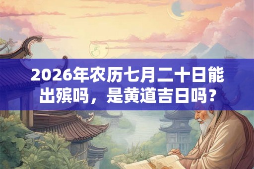 2026年农历七月二十日能出殡吗，是黄道吉日吗？