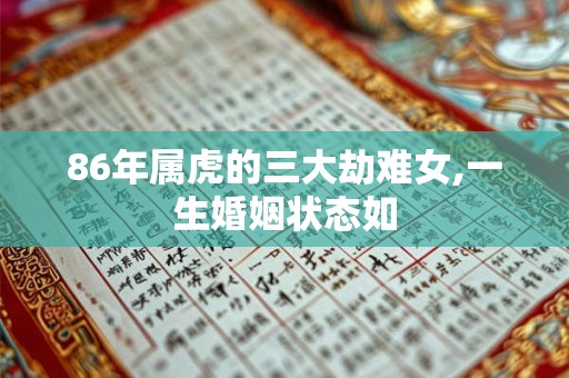 86年属虎的三大劫难女,一生婚姻状态如