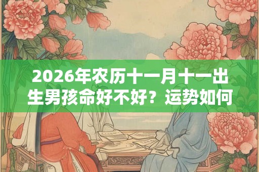 2026年农历十一月十一出生男孩命好不好？运势如何？