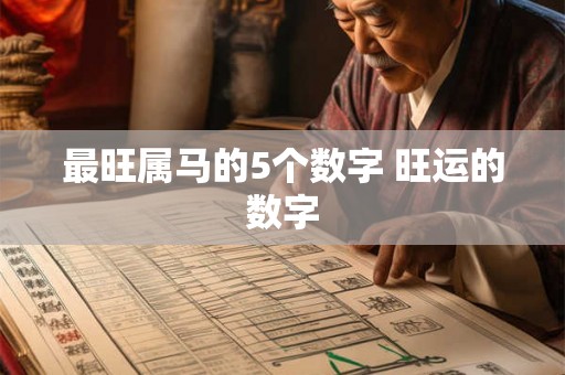 最旺属马的5个数字 旺运的数字