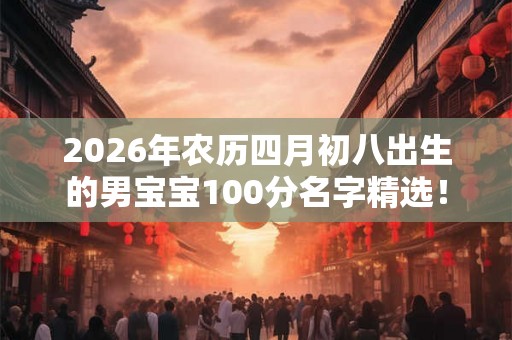 2026年农历四月初八出生的男宝宝100分名字精选！