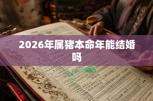 2026年属猪本命年能结婚吗