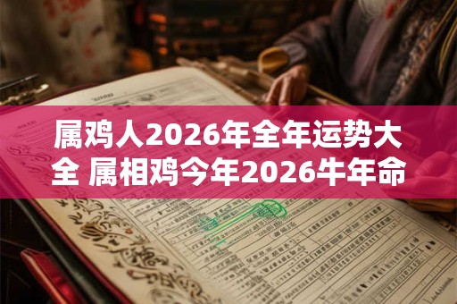 属鸡人2026年全年运势大全 属相鸡今年2026牛年命运怎么样