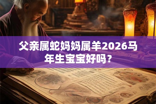 父亲属蛇妈妈属羊2026马年生宝宝好吗？