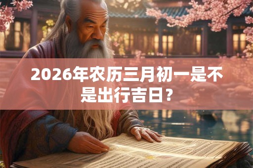 2026年农历三月初一是不是出行吉日？