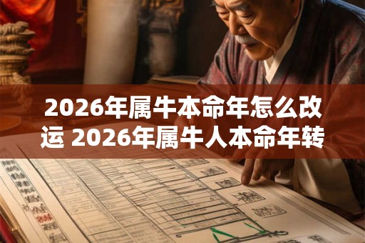 2026年属牛本命年怎么改运 2026年属牛人本命年转运方法 2026年属牛本命年怎么改运 2026年属牛人本命年转运方法