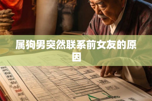 属狗男突然联系前女友的原因
