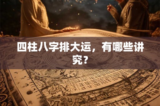 四柱八字排大运，有哪些讲究？