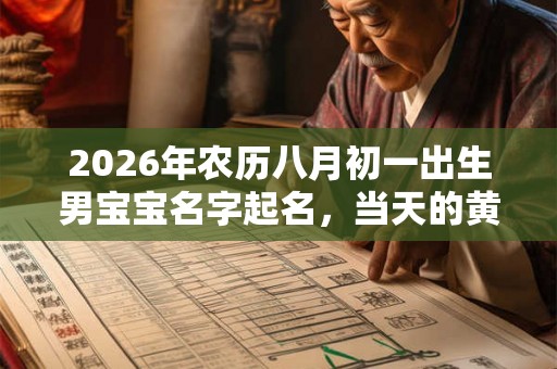 2026年农历八月初一出生男宝宝名字起名，当天的黄历如何？