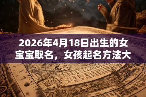 2026年4月18日出生的女宝宝取名，女孩起名方法大全