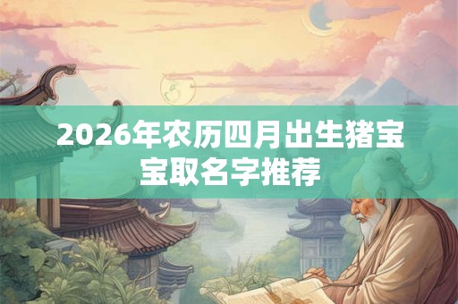 2026年农历四月出生猪宝宝取名字推荐