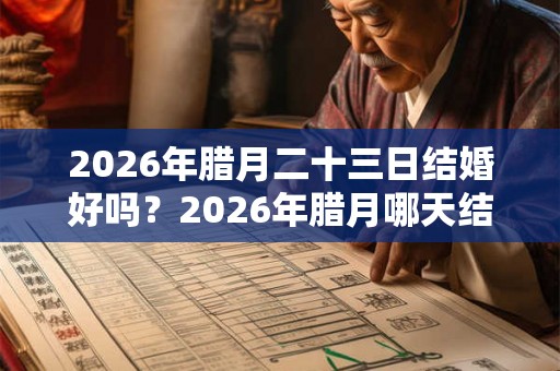 2026年腊月二十三日结婚好吗？2026年腊月哪天结婚最好？