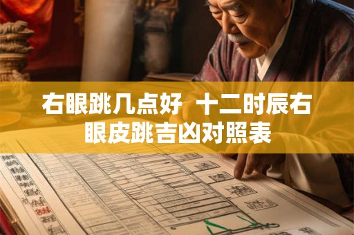 右眼跳几点好  十二时辰右眼皮跳吉凶对照表