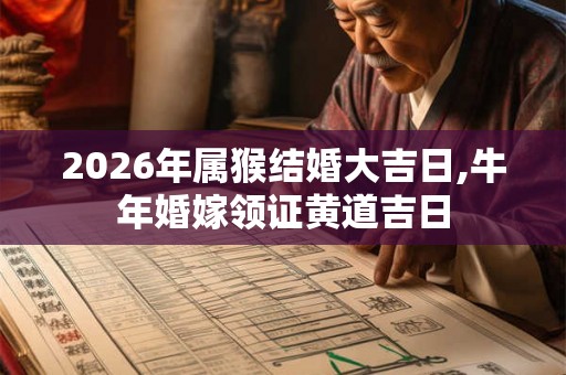 2026年属猴结婚大吉日,牛年婚嫁领证黄道吉日 2026年属猴结婚大吉日,牛年婚嫁领证黄道吉日