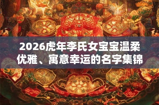 2026虎年李氏女宝宝温柔优雅、寓意幸运的名字集锦