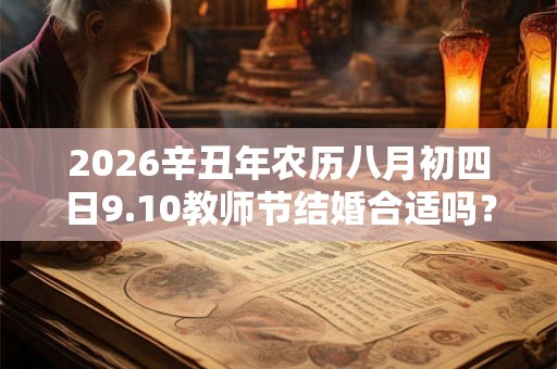 2026辛丑年农历八月初四日9.10教师节结婚合适吗？