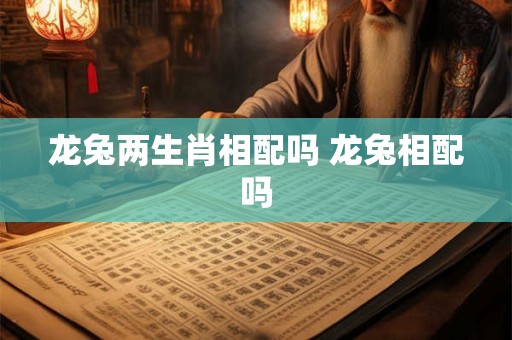 龙兔两生肖相配吗 龙兔相配吗