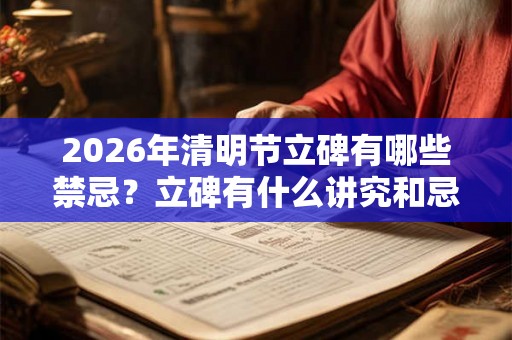 2026年清明节立碑有哪些禁忌？立碑有什么讲究和忌讳