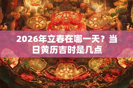 2026年立春在哪一天？当日黄历吉时是几点