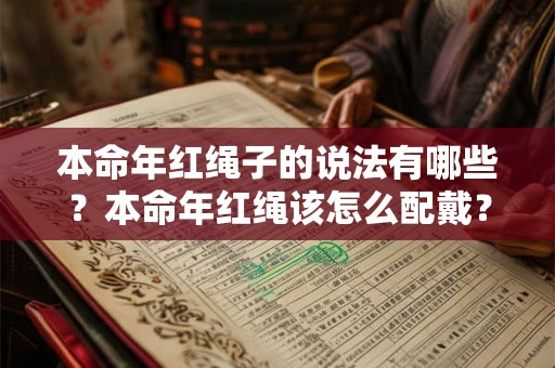 本命年红绳子的说法有哪些？本命年红绳该怎么配戴？