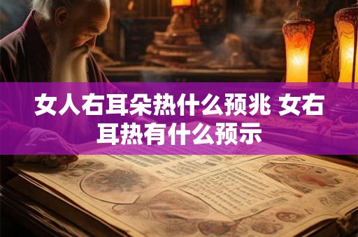 女人右耳朵热什么预兆 女右耳热有什么预示