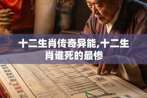 十二生肖传奇异能,十二生肖谁死的最惨