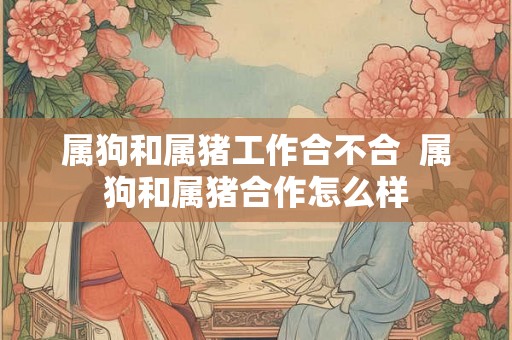 属狗和属猪工作合不合  属狗和属猪合作怎么样