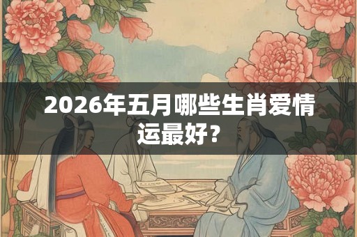 2026年五月哪些生肖爱情运最好？