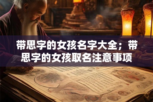 带思字的女孩名字大全；带思字的女孩取名注意事项