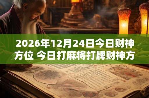 2026年12月24日今日财神方位 今日打麻将打牌财神方位