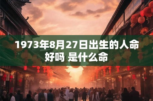 1973年8月27日出生的人命好吗 是什么命