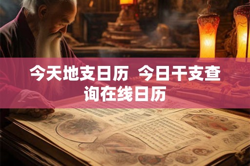 今天地支日历  今日干支查询在线日历