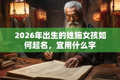 2026年出生的姓施女孩如何起名，宜用什么字