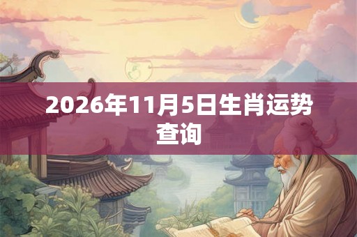 2026年11月5日生肖运势查询
