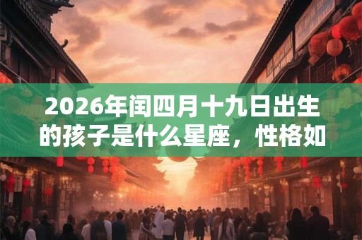 2026年闰四月十九日出生的孩子是什么星座，性格如何？