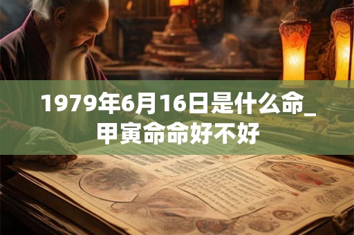 1979年6月16日是什么命_甲寅命命好不好
