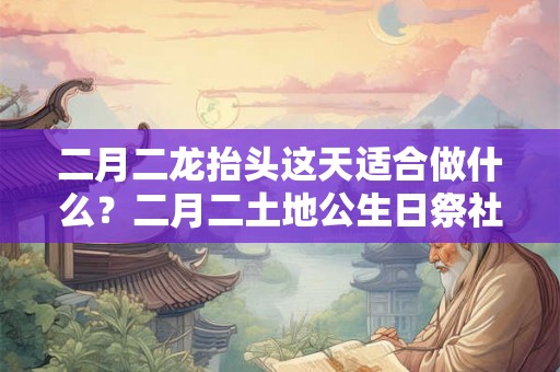 二月二龙抬头这天适合做什么?二月二土地公生日祭社神怎么做? 二月二龙抬头这天适合做什么?二月二土地公生日祭社神怎么做?