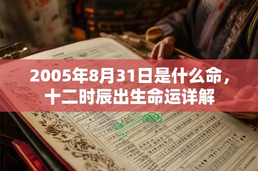 2005年8月31日是什么命，十二时辰出生命运详解
