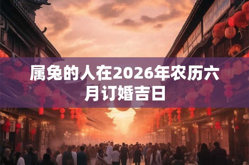 属兔的人在2026年农历六月订婚吉日