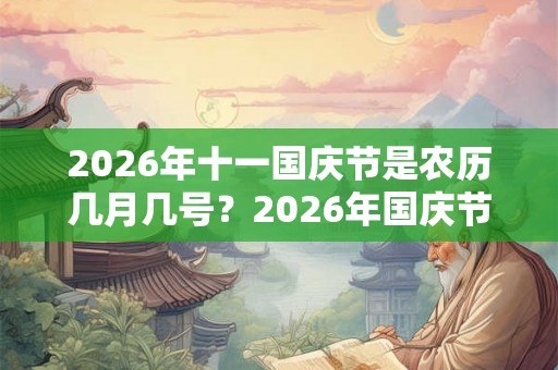 2026年十一国庆节是农历几月几号？2026年国庆节就是中秋节吗？
