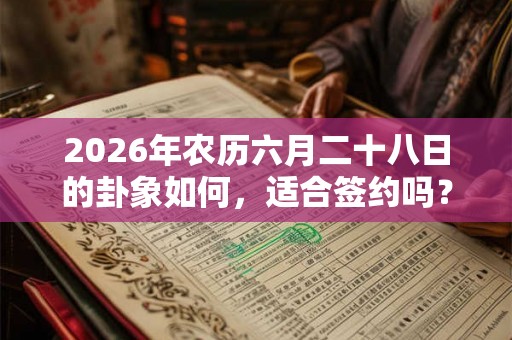 2026年农历六月二十八日的卦象如何，适合签约吗？
