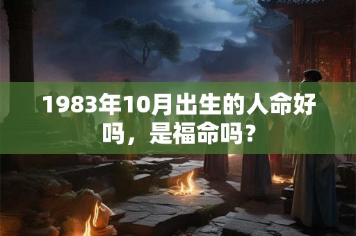 1983年10月出生的人命好吗，是福命吗？