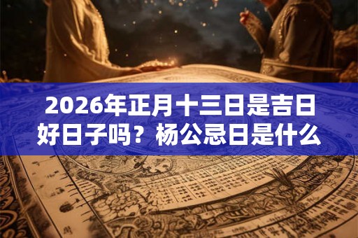 2026年正月十三日是吉日好日子吗?杨公忌日是什么? 2026年正月十三日是吉日好日子吗?杨公忌日是什么?
