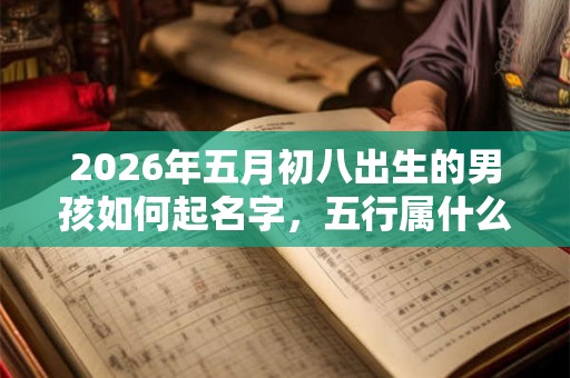 2026年五月初八出生的男孩如何起名字，五行属什么