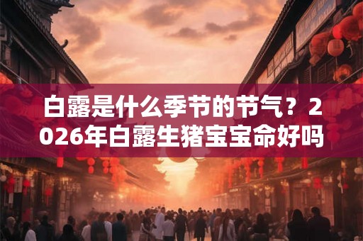 白露是什么季节的节气？2026年白露生猪宝宝命好吗？