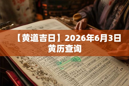 【黄道吉日】2026年6月3日黄历查询