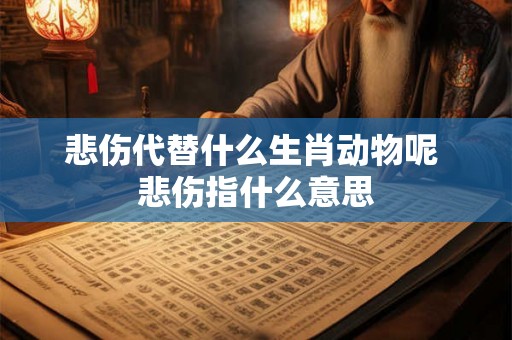 悲伤代替什么生肖动物呢 悲伤指什么意思