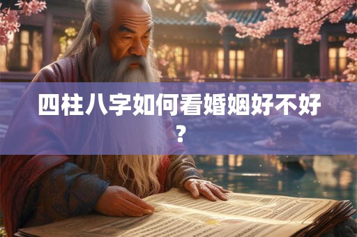 四柱八字如何看婚姻好不好？